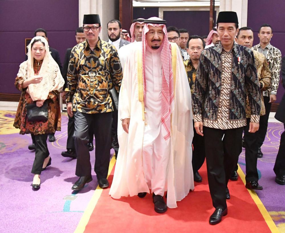 King Salman with President Joko Widodo