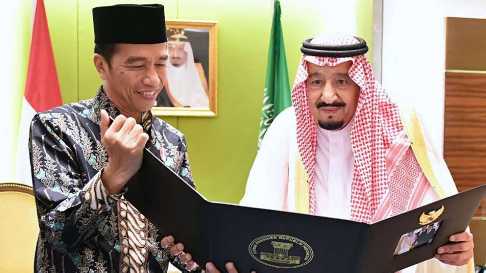 King Salman with President Joko Widodo