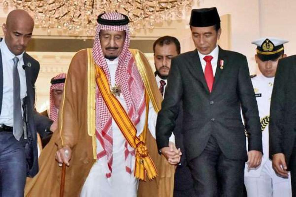 King Salman with President Joko Widodo