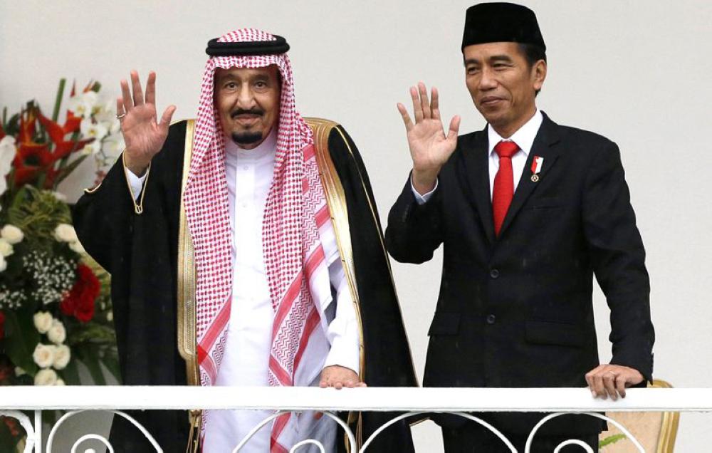King Salman with President Joko Widodo