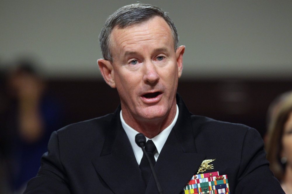 United States Navy Vice Admiral William McRaven testifies during his confirmation hearing before the Senate Armed Services Committee on Capitol Hill in Washington in this June 28, 2011 file photo. — AFP
