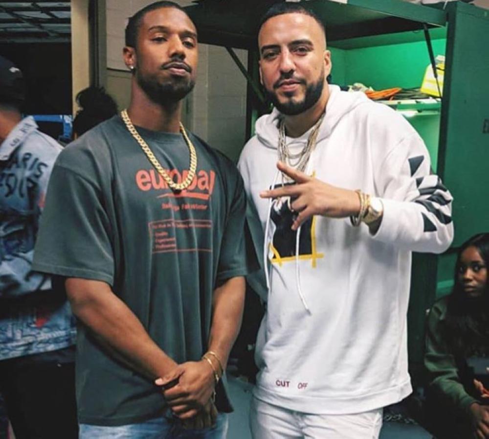 Michael B Jordan in Balenciaga and French Montana in Off White