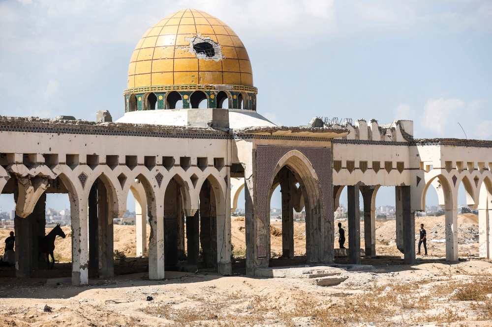 The destroyed and deserted terminal of the Gaza Strip's former Yasser Arafat International Airport in the Palestinian enclave's southern city of Rafah. — AFP
