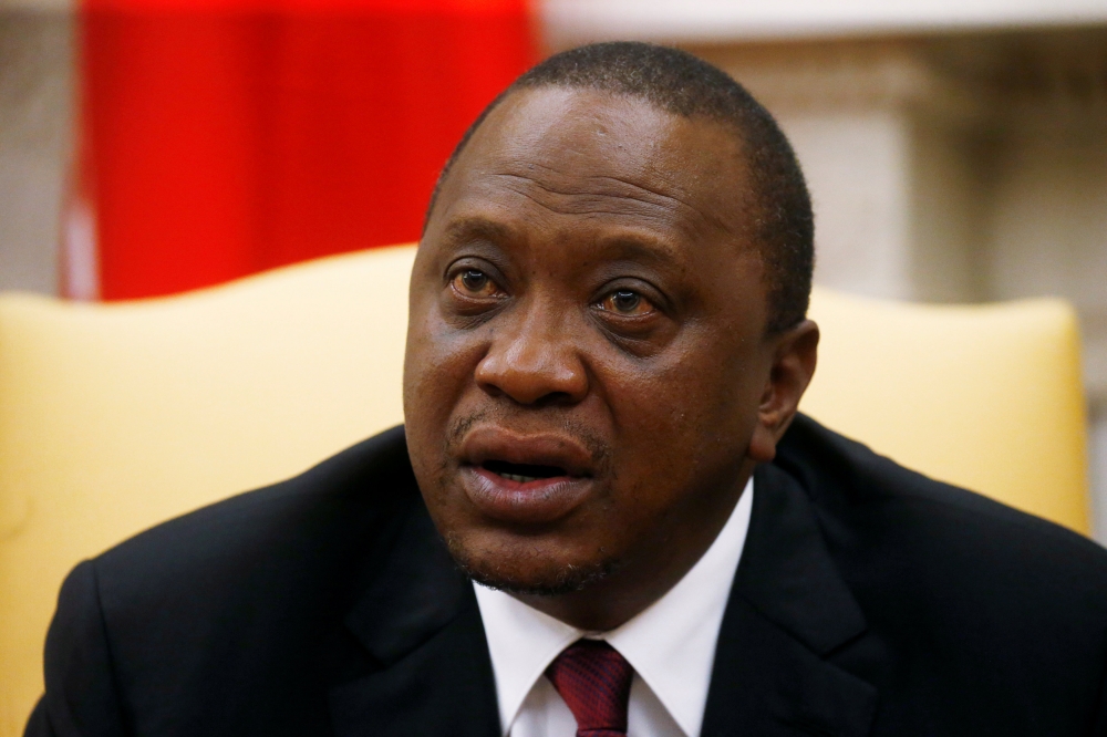 Kenya's President Uhuru Kenyatta speaks while meeting with US President Donald Trump in the Oval Office at the White House in Washington, US, in thisfile photo. — Reuters