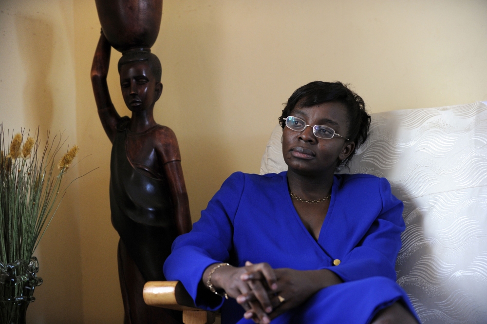 Rwandan United Democratic Forces (FDU-Inkingi) Chairperson Victoire Ingabire Umuhoza poses at her home in Kigali, in Rwanda in this file photo. — AFP