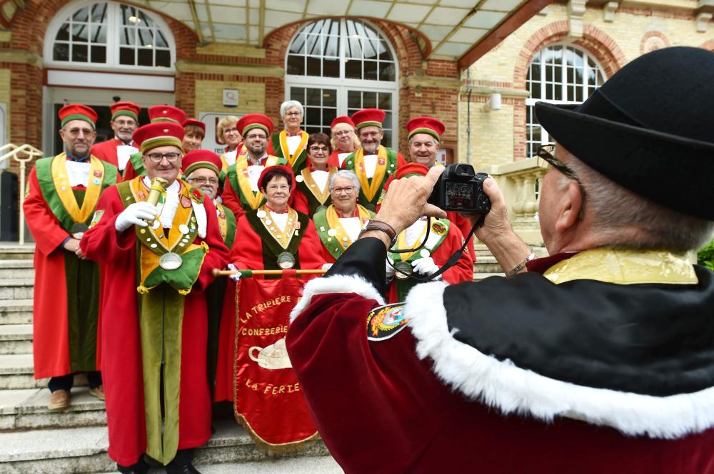 


People pose during the 38th annual general meeting of the Brotherhood of “Tripiere Fertoise”, a Normandy’s Gastronomic confraternity, aimed at promoting the culinary delights of the lining of a cow’s stomach in Bagnoles-de-l’Orne, western France, in this  Sept. 8, 2018 file photo. — AFP