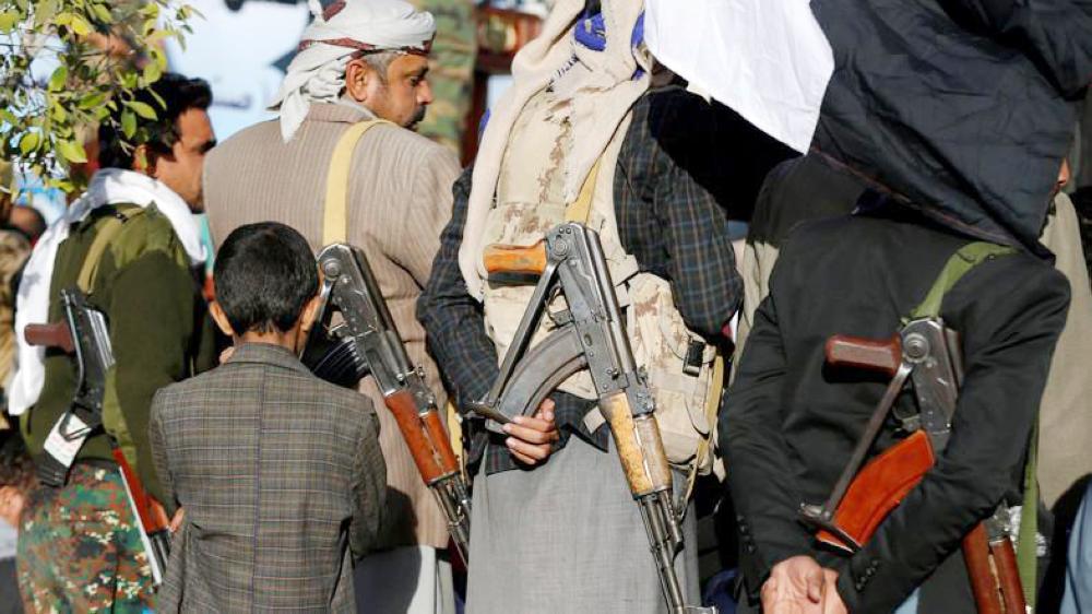 


Houthi followers attend a rally to celebrate the killing of Yemen’s former president Ali Abdullah Saleh in Sanaa, in December last year. — Reuters 