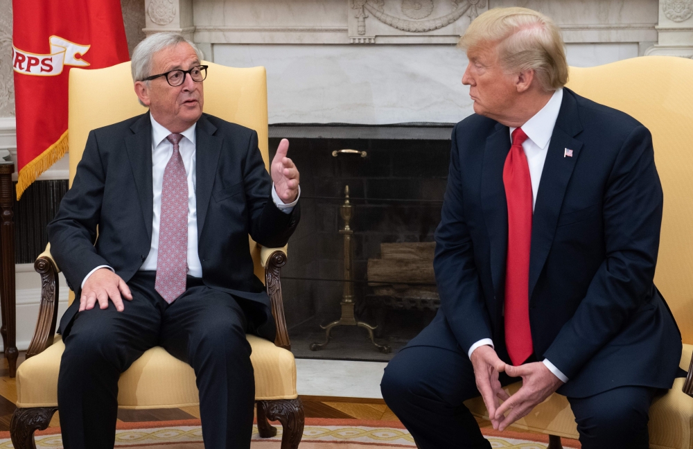 US President Donald Trump meets with European Commission President Jean-Claude Juncker in the Oval Office of the White House in Washington in this July 25, 2018 file photo. — AFP