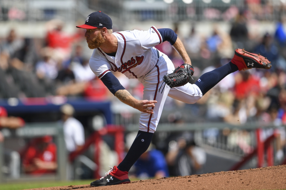 


Atlanta Braves’ starting pitcher Mike Foltynewicz pitches against the Philadelphia Phillies during their MLB game at SunTrust Park in Atlanta Saturday. — Reuters