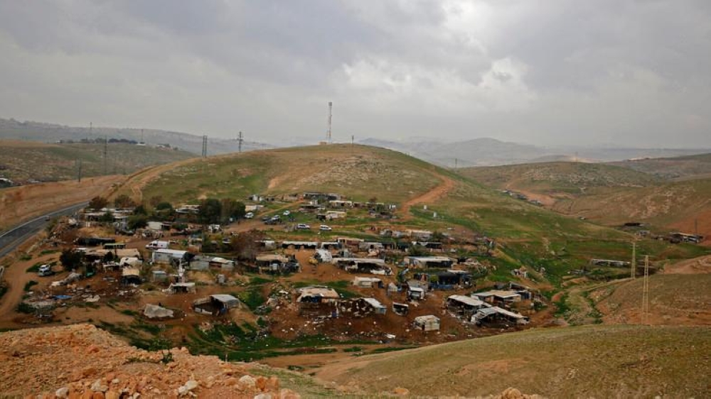 A view of the Palestinian Bedouin village of Khan Al-Ahmar in the Israeli-occupied West Bank. — AFP