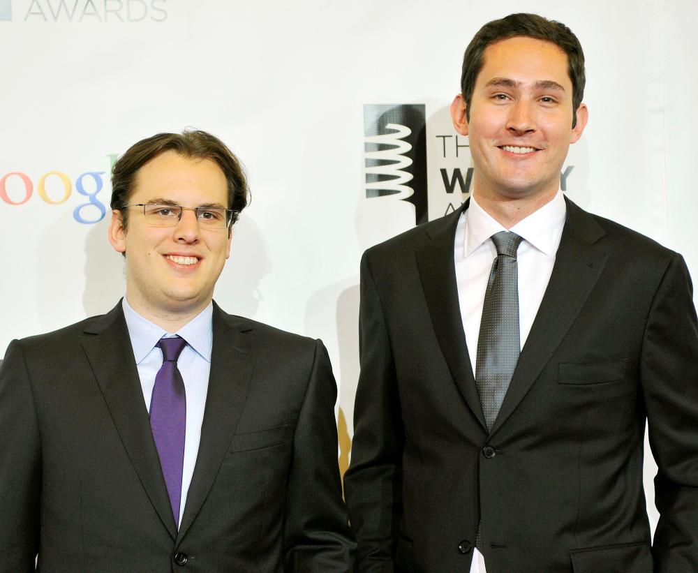 


Instagram founders Mike Krieger, left, and Kevin Systrom attend the 16th annual Webby Awards in New York in this May 21, 2012 file photo. — Reuters
