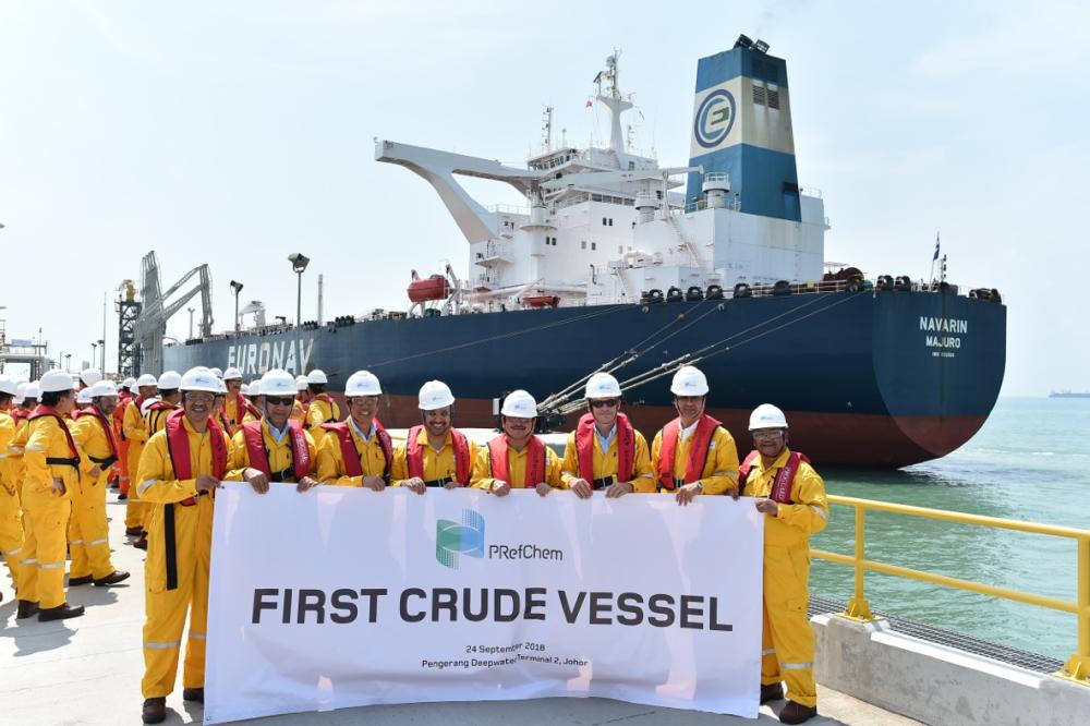 PRefChem receives first oil cargo for its refinery at PIC