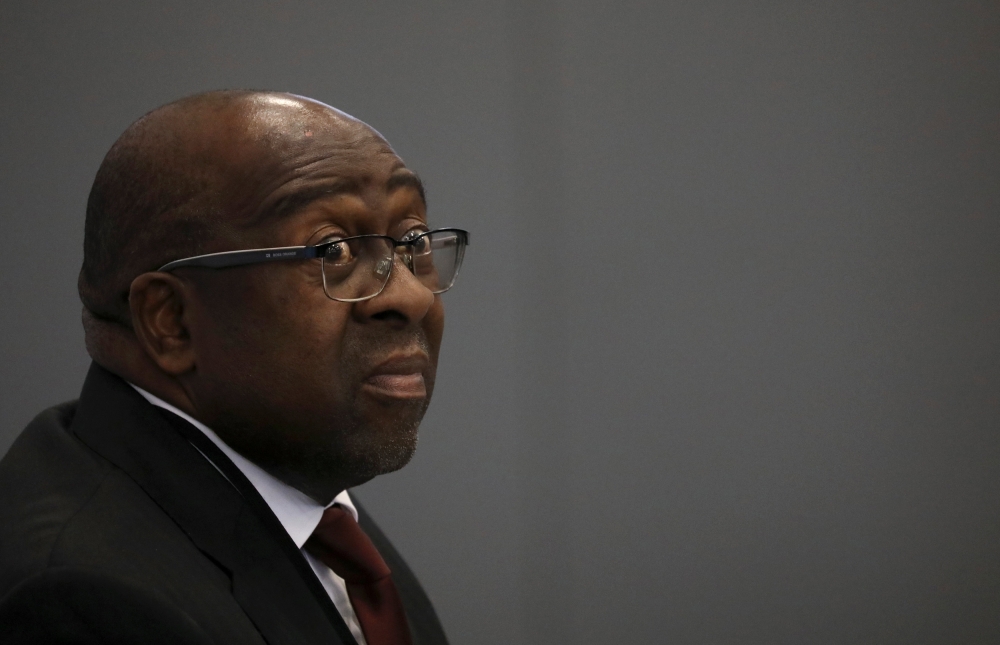 South Africa’s Finance Minister Nhlanhla Nene looks on ahead of the Judicial Commission of Inquiry probing state capture in Johannesburg, South Africa, on Wednesday. — Reuters