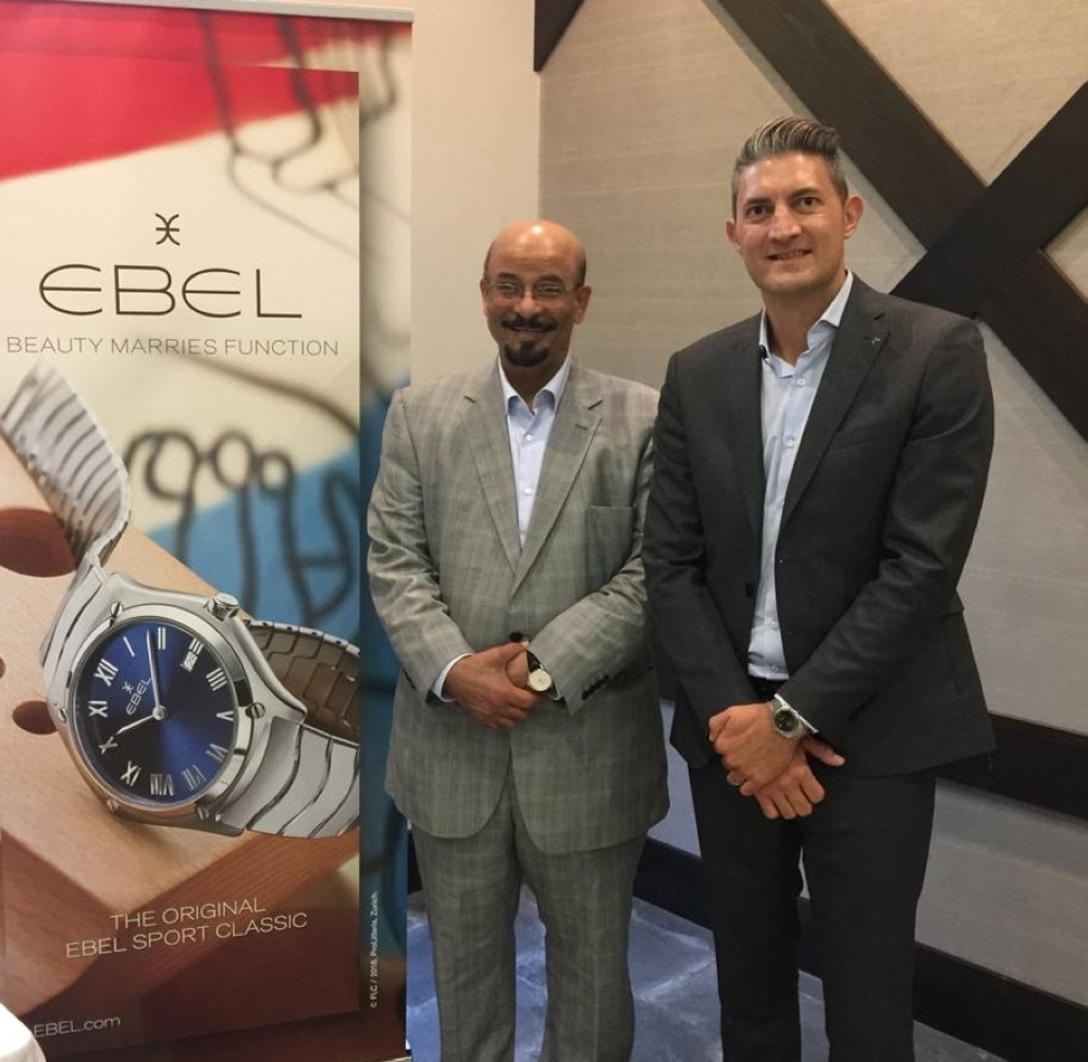 Ebel and“Concord Company President  Flavio Pellegrini (right) with Abdullatif Mohammed Al-Abdullatif 