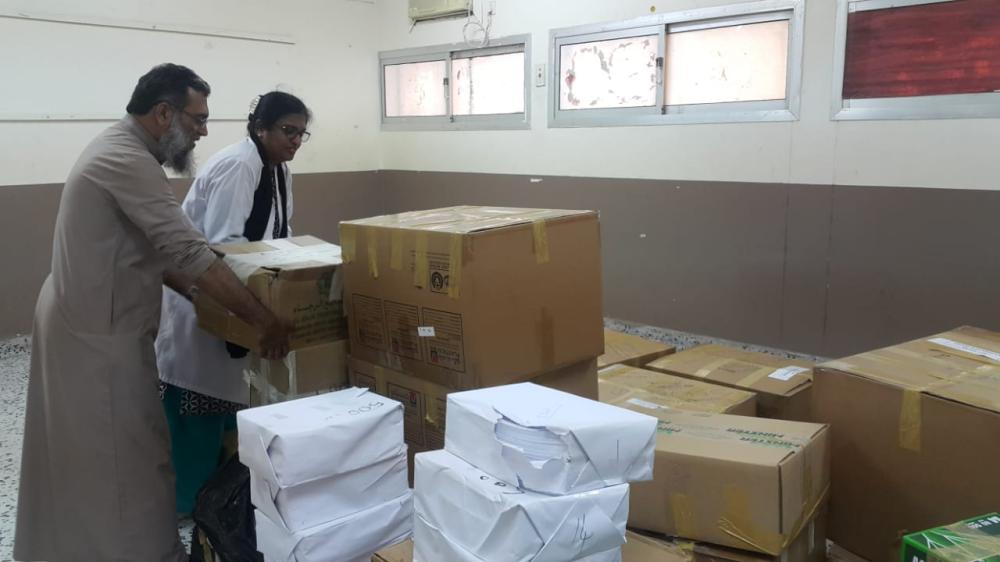 


The students of the International Indian School Jeddah wear a gloomy look after the news of vacating the campus was announced at the school auditorium on Thursday.