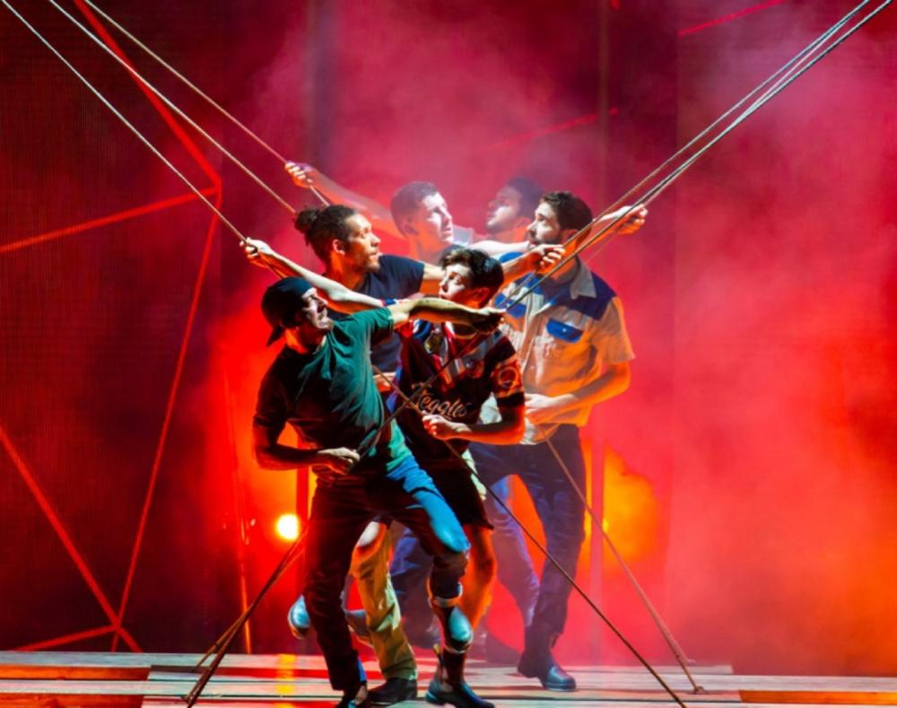 Dein Perry's multi-award-winning Tap Dogs showcases extreme high voltage tap dance and rugged, raw talent at the Riyadh Schools. — Courtesy photo