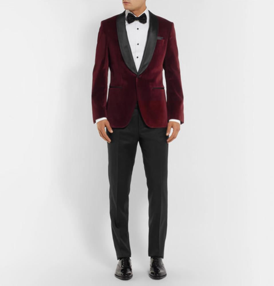 LANVIN Silver Faille-Trimmed Wool-Blend Tuxedo Jacket