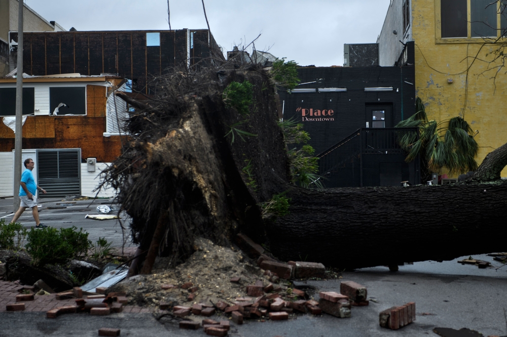 Storm damage is seen after Hurricane Michael in Panama City, Florida, on Wednesday. — AFP