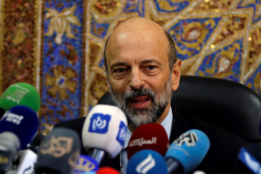 Jordanian Prime Minister Omar Al-Razzaz speaks during a news conference in Amman in this June 19, 2018 file photo. — Reuters