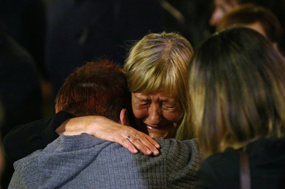 Mother of killed Bulgarian journalist Viktoria Marinova attends her funeral service in Holy Trinity Cathedral in Ruse, Bulgaria, on Friday. — Reuters