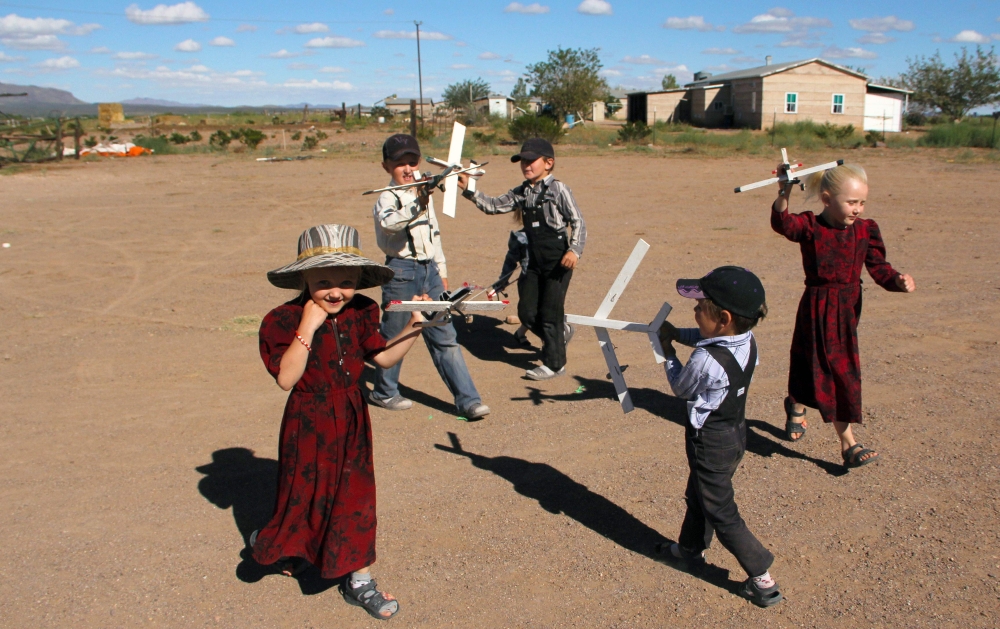 


Mennonite children play at the Sabinal community, in Ascencion municipality, Chihuahua State, Mexico, in this Sept. 22, 2018 file photo. — AFP