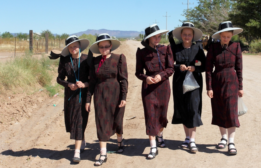 


Mennonite children play at the Sabinal community, in Ascencion municipality, Chihuahua State, Mexico, in this Sept. 22, 2018 file photo. — AFP