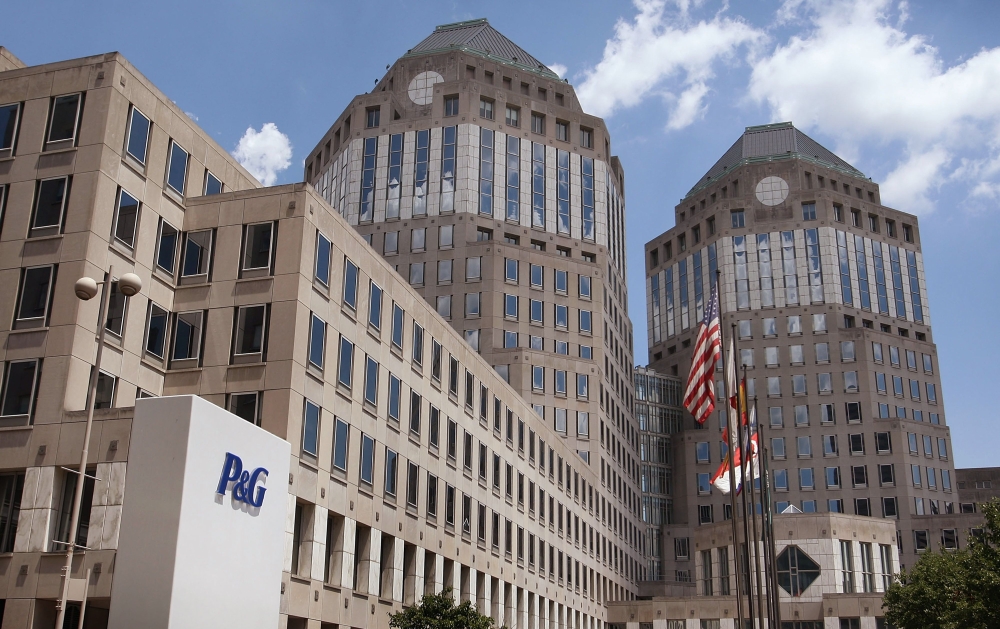 File photo shows Procter & Gamble Co. (P&G) corporate headquarters in downtown Cincinnati, Ohio. Procter & Gamble reported higher quarterly profits on Friday, amid solid performance for several key consumer products, but cut its full-year sales forecast due to the strong dollar. — AFP