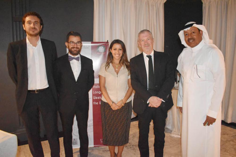 At the confrence, from left professor Leonardo Romei, Adriano Attus, Italian Consul General Elisabetta Martini, Frank Kane, and Samir Komosani.