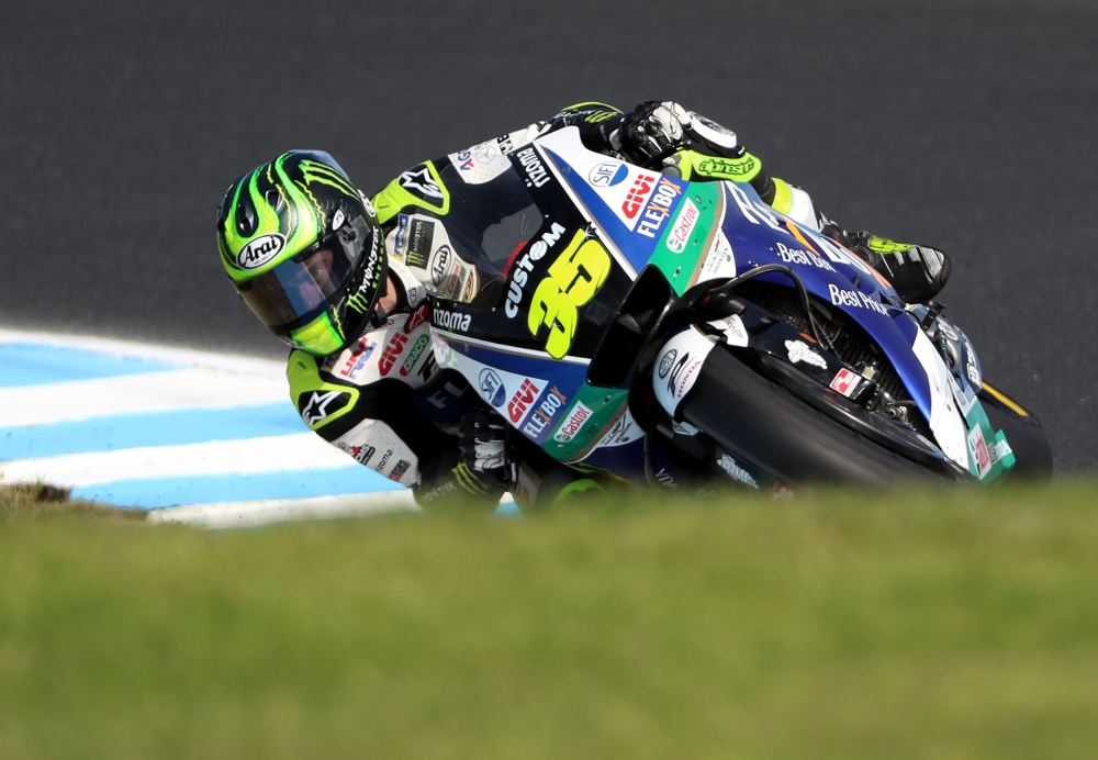 LCR Honda Castrol's British rider Cal Crutchlow takes a corner during the second practice session at the Phillip Island circuit on Friday, ahead of the MotoGP Australian Grand Prix . — AFP