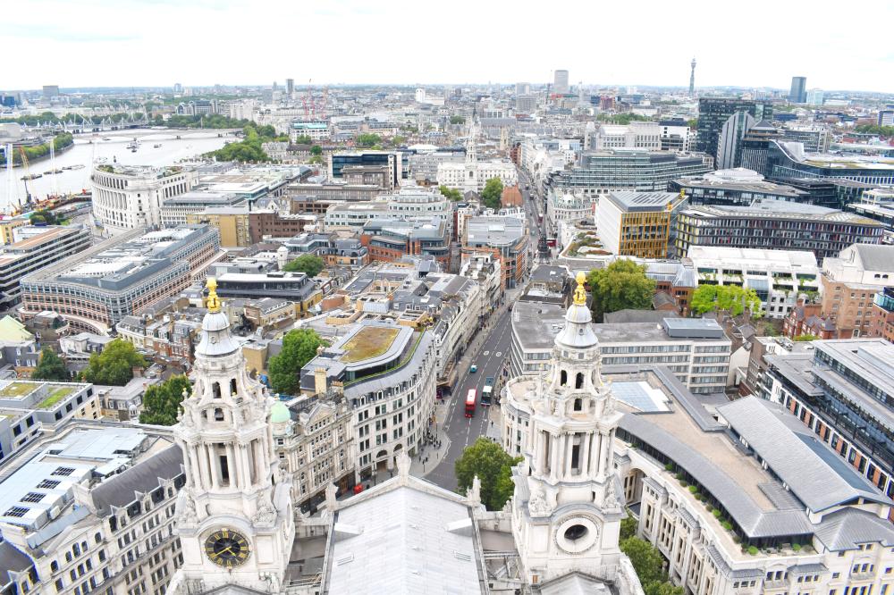 Oxford Street with its various shopping centers in London.