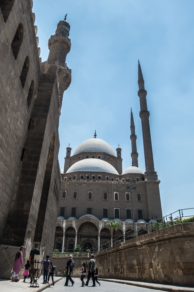 A mosque at the Qalawun complex in old Cairo in the heart of the Egyptian capital.  