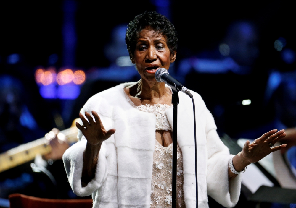 Aretha Franklin performs during the commemoration of the Elton John AIDS Foundation 25th year fall gala at the Cathedral of St. John the Divine in New York City, in New York on Nov. 7, 2017. — Reuters file photo
