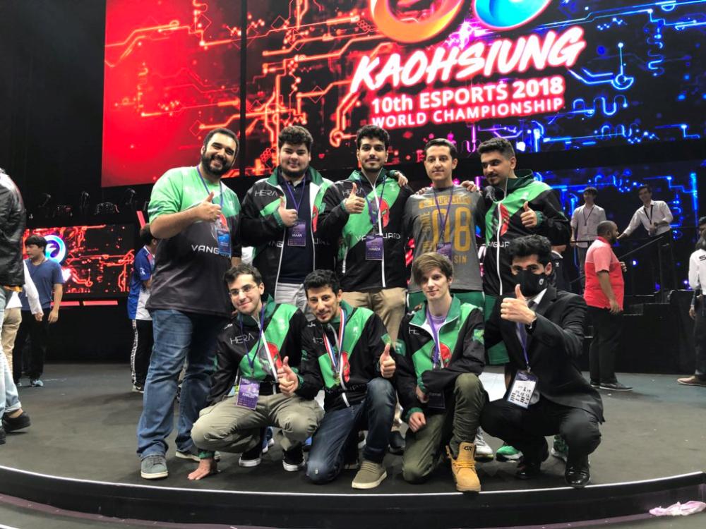 The Saudi team at the IESF eSports World Championship in Taiwan. — Photo courtesy of Abdulaziz Alsomaili