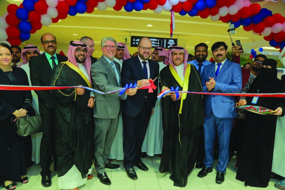 


Ryan Gliha, American Consul General of the United States Consulate General in Jeddah, cuts the ceremonial ribbon during the inaugural
