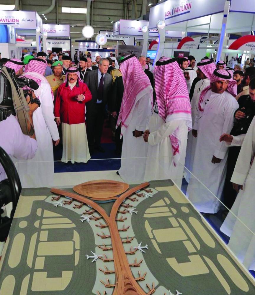 


The King of Bahrain visits Saudi Pavilion at the 5th edition of the Bahrain International Air Show 2018