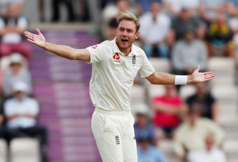 England's Stuart Broad celebrates taking the wicket of India's KL Rahul Action during the the fourth Test at the Ageas Bowl, West End, Britain, in this file photo. —  Reuters
