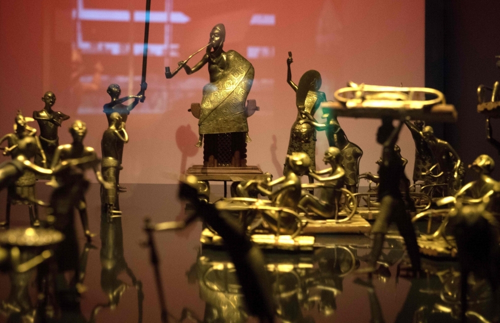 This file photo shows the Ato ceremony of the kingdom of Dahomey, circa 1934 on May 18, 2018 at the Quai Branly Museum-Jacques Chirac in Paris. — AFP