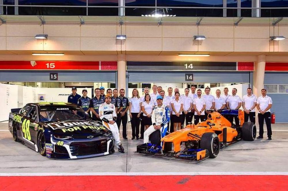 Seven-times NASCAR champion Jimmie Johnson and double Formula 1 champion Fernando Alonso swapped race cars in Bahrain on Monday, with the 43-year-old American pretty sure he got the better of the deal.
