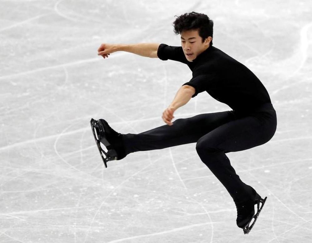 Reigning world champion Nathan Chen, seen in this file photo, got the defence of his Grand Prix Figure Skating Final title off to a roaring start Thursday. — Reuters