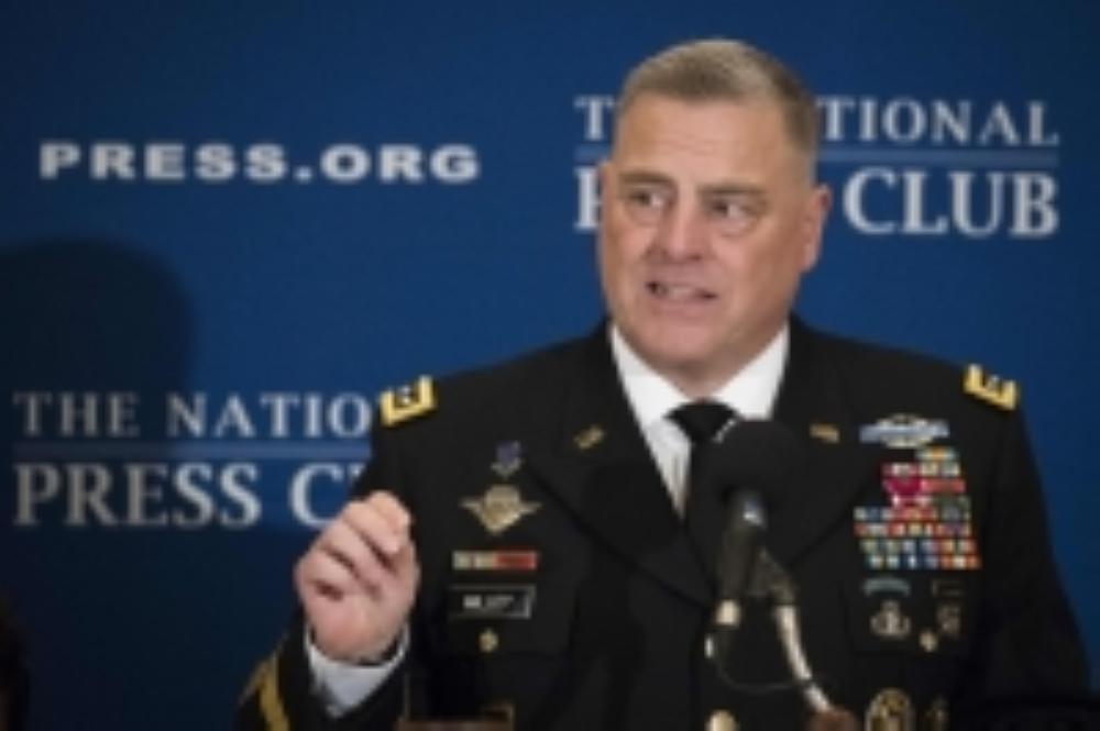 In this file photo taken on July 27, 2017, US Army General Mark Milley speaks at the National Press Club in Washington, DC. — AFP