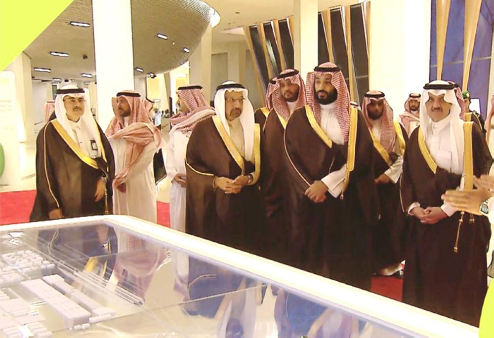 Crown Prince Muhammad Bin Salman, deputy premier and minister of defense, arrives to inaugurate the King Salman Energy Park in the Eastern Province on Monday. — SPA