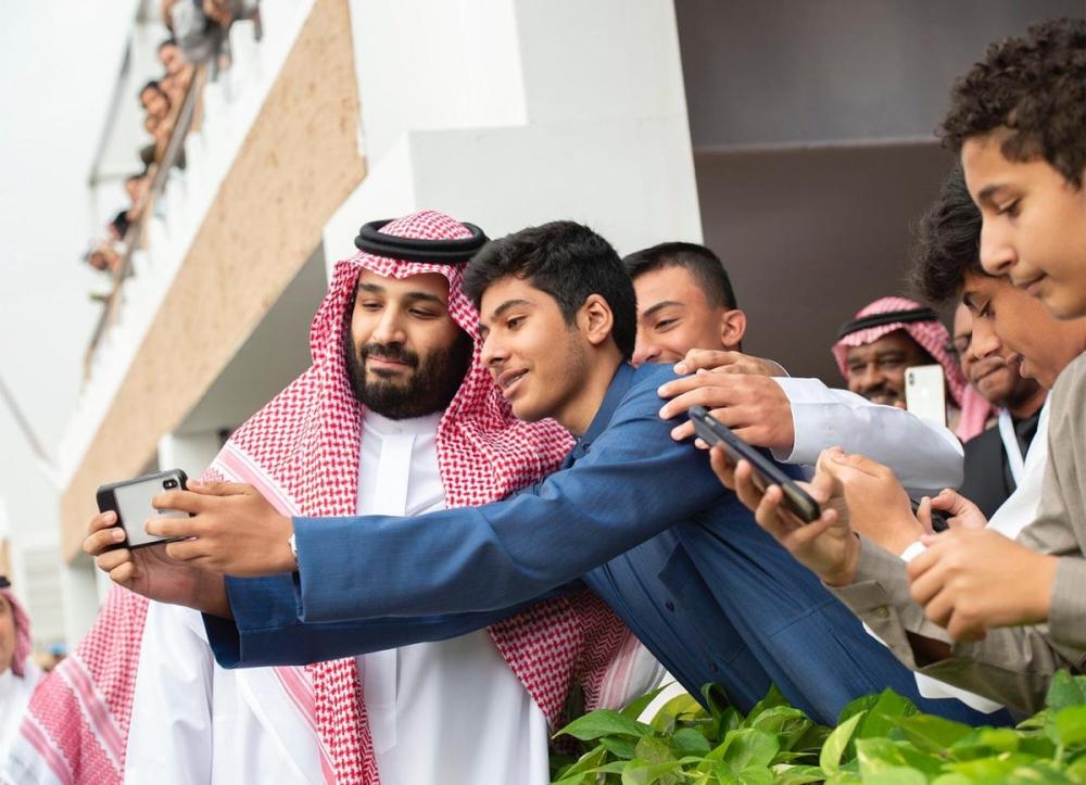 Crown Prince Muhammad Bin Salman, deputy premier and minister of defense, attends the finale of the Ad Diriyah E-Prix championship race on the outskirts of Riyadh on Saturday. — SPA
