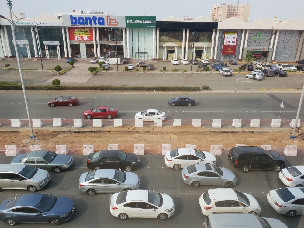 


Construction of the underpass started at the intersection of Prince Muhammad Bin Abdulaziz (Tahlia) Street and Madinah Road in Jeddah. — SG photo by Abdul Rahman M. Baig