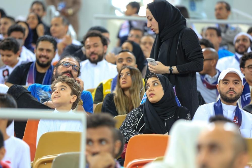 Excited fans cheering their favorite Italian team — Juventus or AC Milan — at the Italian Super Cup match in Jeddah on Wednesday.