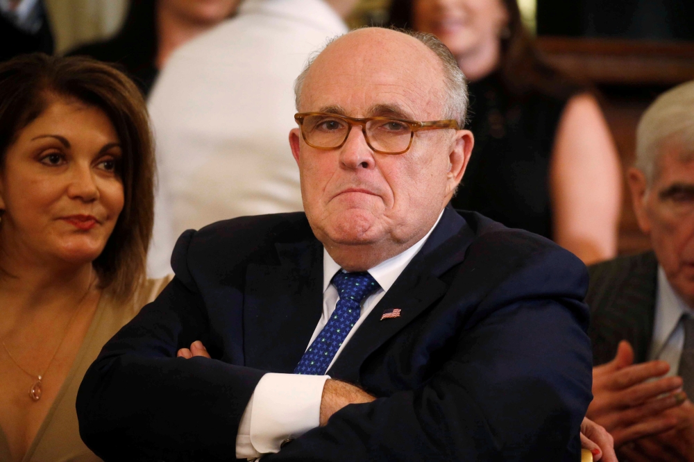 Rudy Giuliani is seen ahead of US President Donald Trump introducing his Supreme Court nominee in the East Room of the White House in Washington in this July 9, 2018 file photo. — Reuters