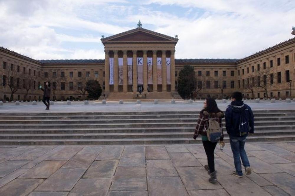 Tourists walk towards the Philadelphia Museum of Art in Philadelphia in this file photo. — Reuters