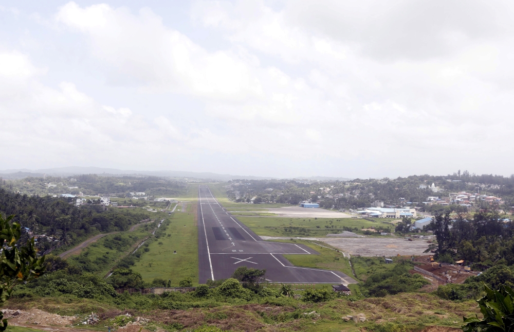 A general view of the runway controlled by the Indian military is pictured at Port Blair airport in Andaman and Nicobar Islands, India, in this July 4, 2015 file photo. — Reuters