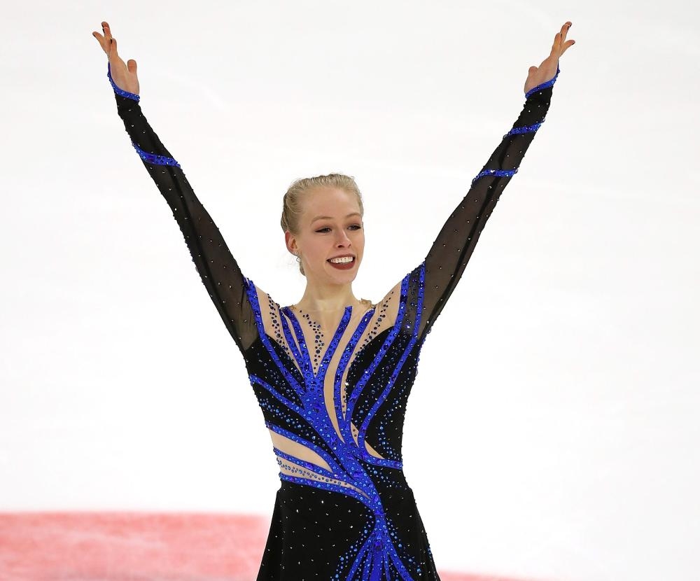 Bradie Tennell competes in the championship ladies short program during the 2019 Geico US Figure Skating Championships at Little Caesars Arena on Thursday in Detroit, Michigan. — AFP
