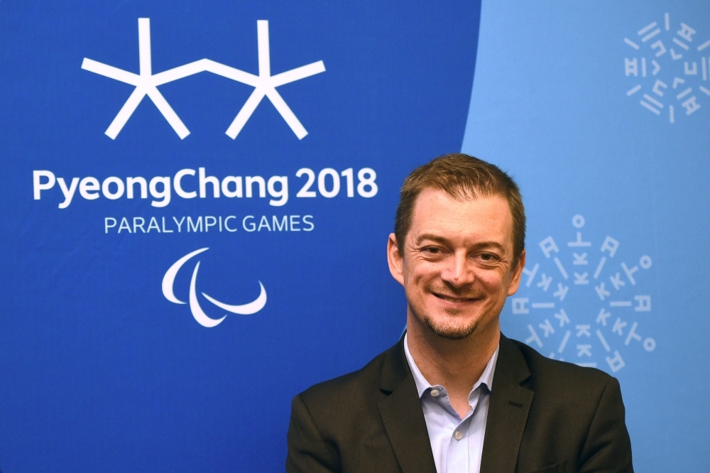 In this file photo Andrew Parsons, president of the International Paralympic Committee (IPC), poses for a photo at the Main Press Centre of the Pyeongchang 2018 Winter Paralympic Games in Pyeongchang. The International Paralympic Committee said it will conditionally readmit Russia by March this year, lifting a suspension imposed over a doping scandal. — AFP