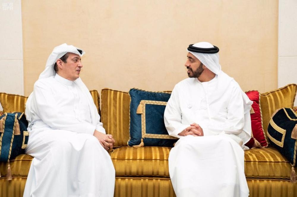 UAE foreign minister receives new Saudi Ambassador's credentials